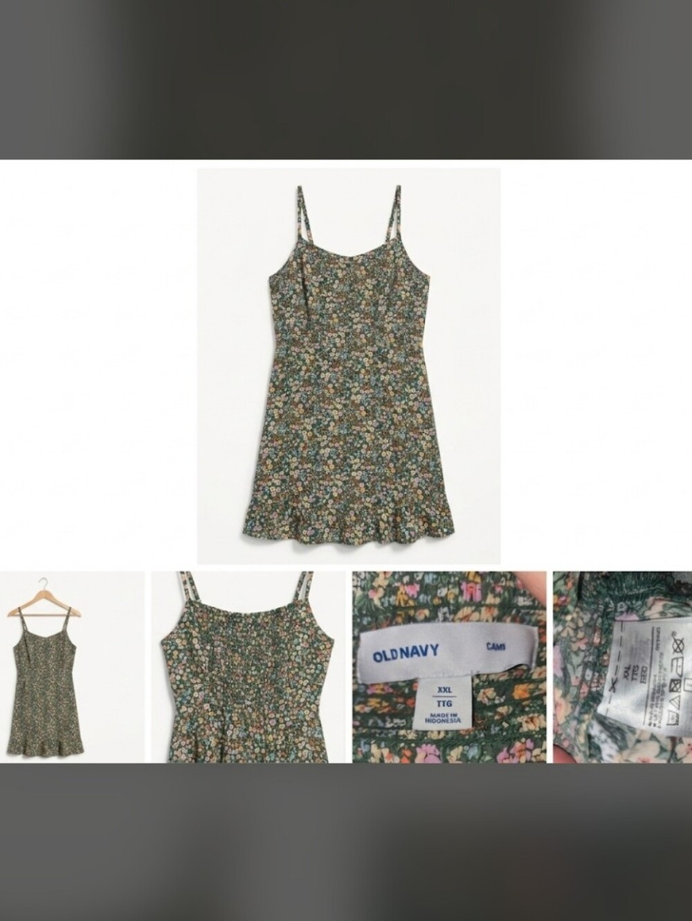 Old Navy Floral Slip Dress - Green Multi